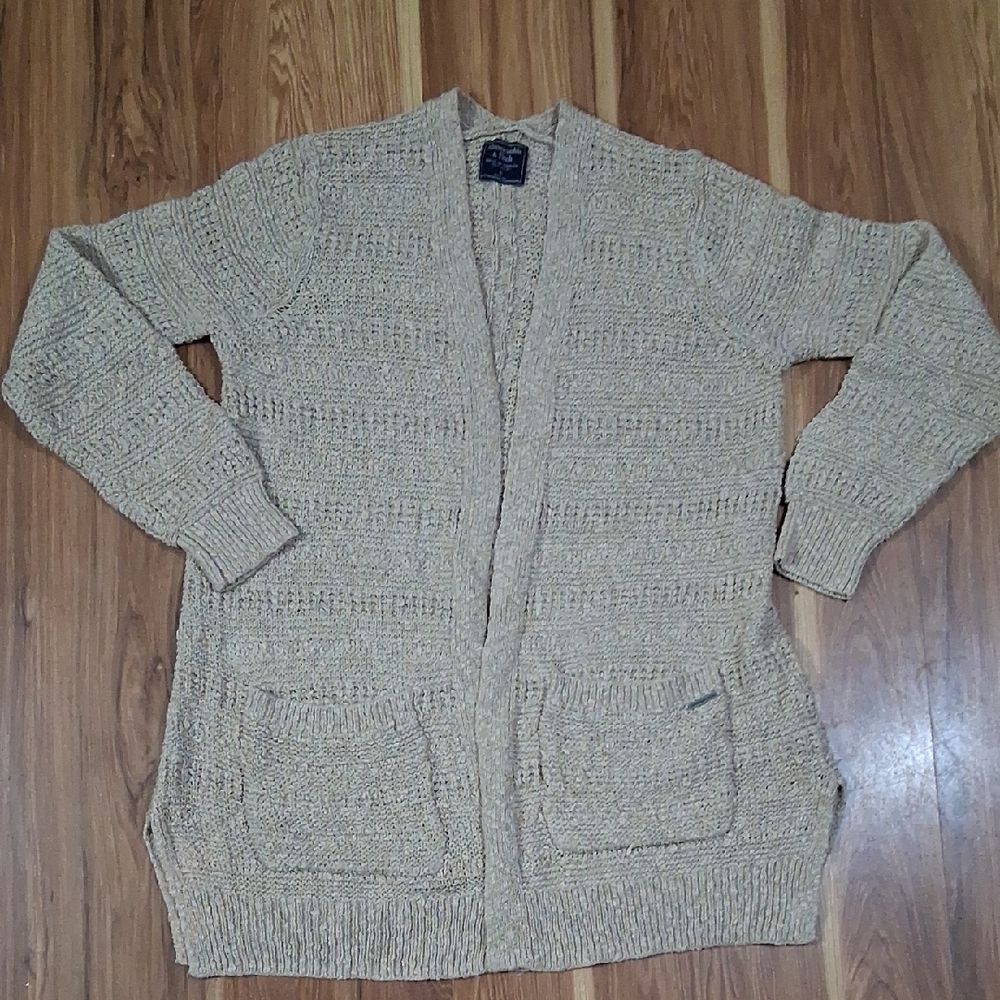 Abercrombie & Fitch  Tan Cardigan Sweater